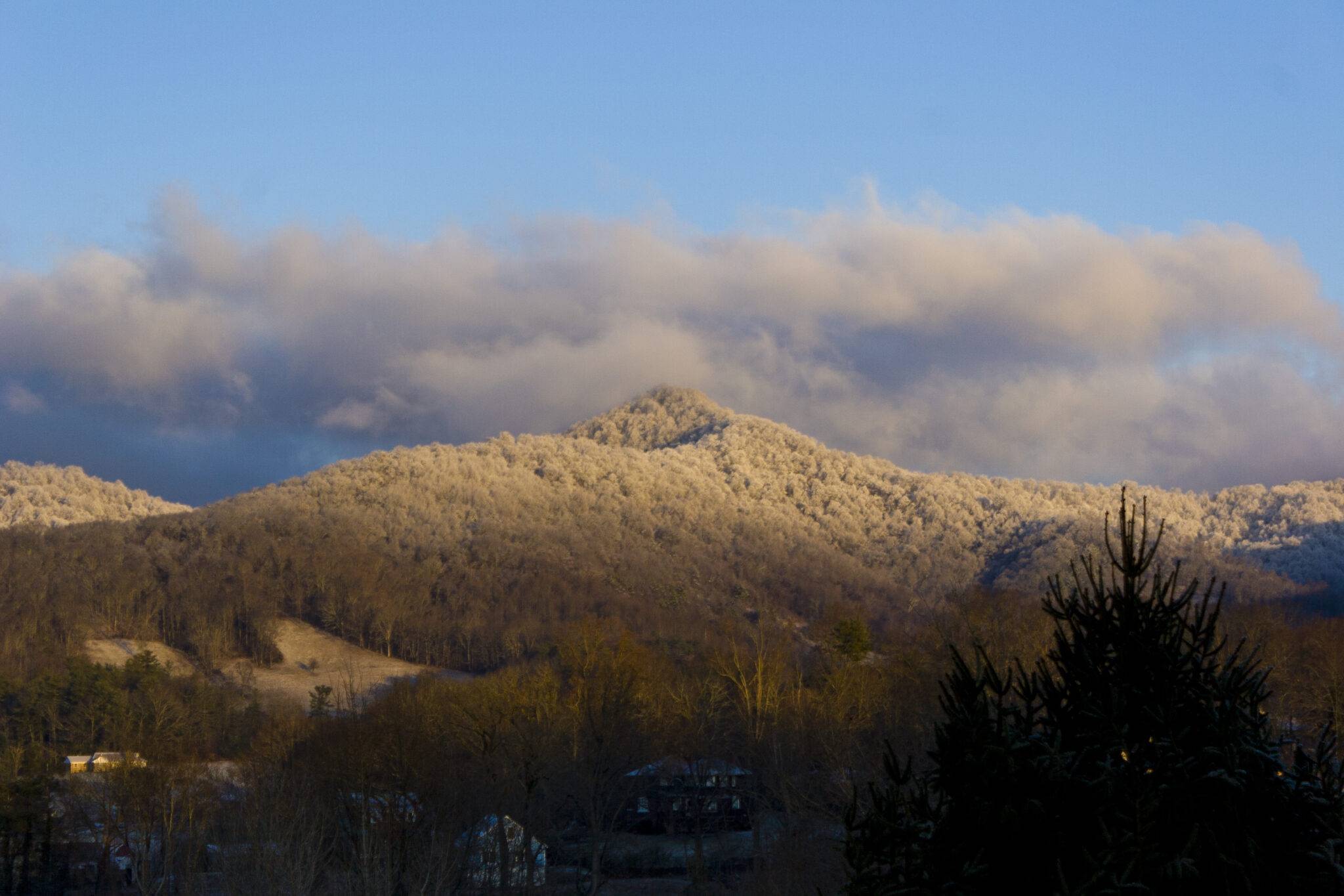 Rime ice on Bailey Mountain